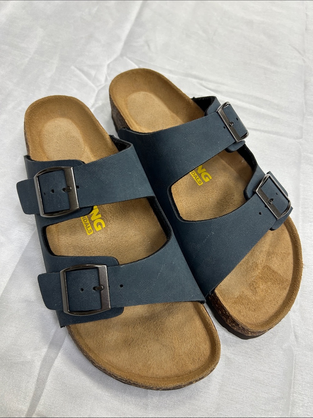 Viking Women's Chatham Navy Double-Buckle Slide Sandals Size 39